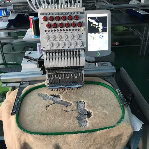 hooping for embroidery machine