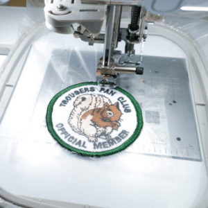 How do you embroider a patch on a Brother Machine