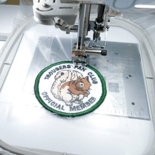 How do you embroider a patch on a Brother Machine