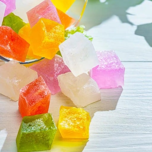 How to make edible crystals without agar?