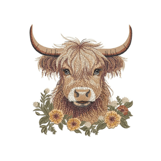 What Makes a Highland Cow Embroidery Design Unique