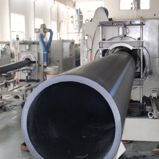 How does the HDPE pipe production process work