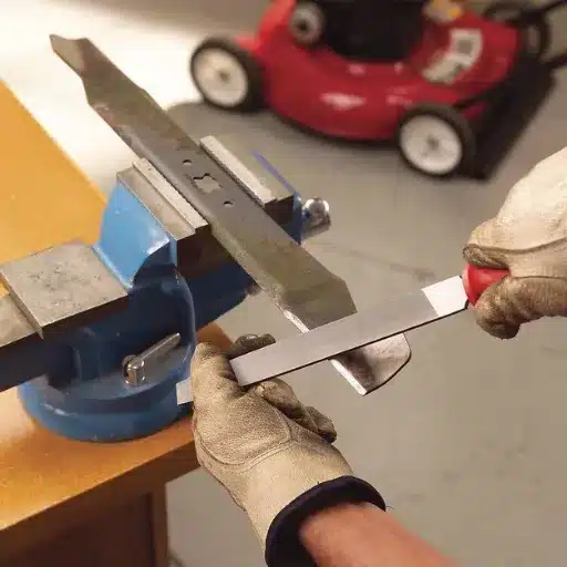 Tools and Equipment for Sharpening Mower Blades
